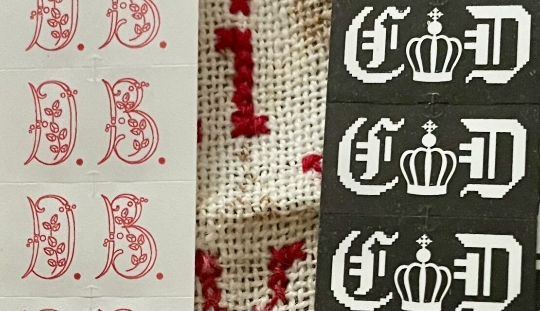 アンティークイニシャルテープ 箱なし イニシャル後半が【▪️.