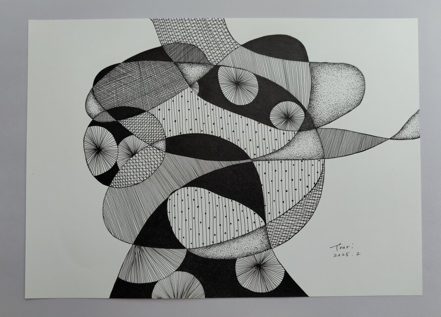 原画・額なし】無題 ／抽象画 ドローイング ペン画 | iichi 日々