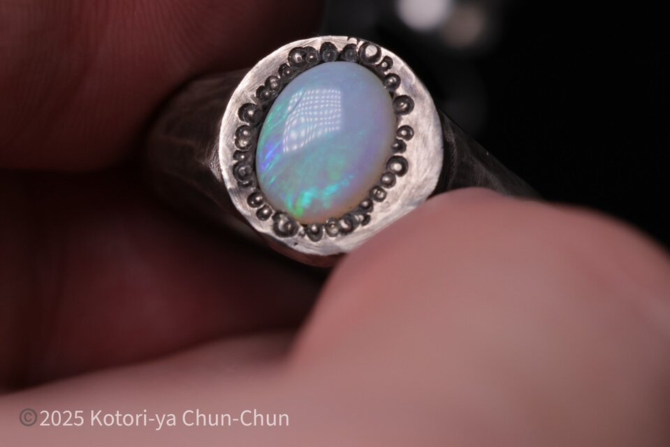 オパールのシルバーリング オパールリング14号 【silver】天然石 | iichi 日々の暮らしを