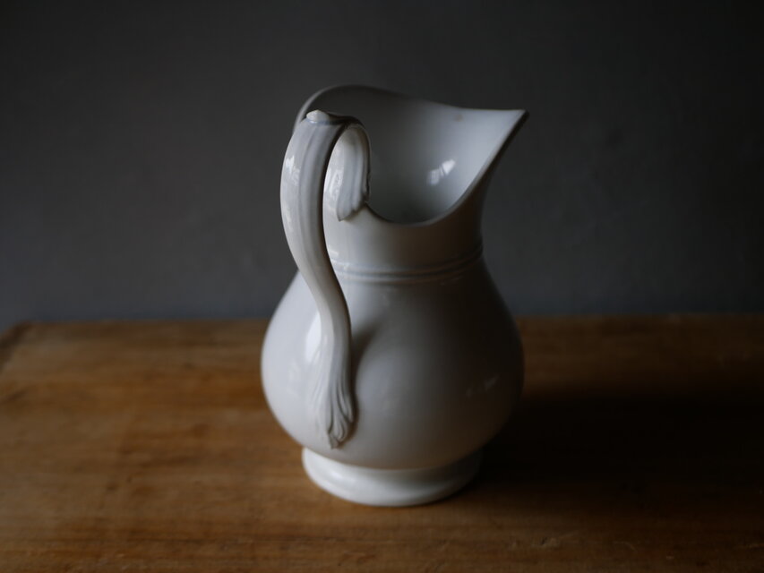 クレイユモントロー フランスアンティーク ピッチャー ピシェ 花器