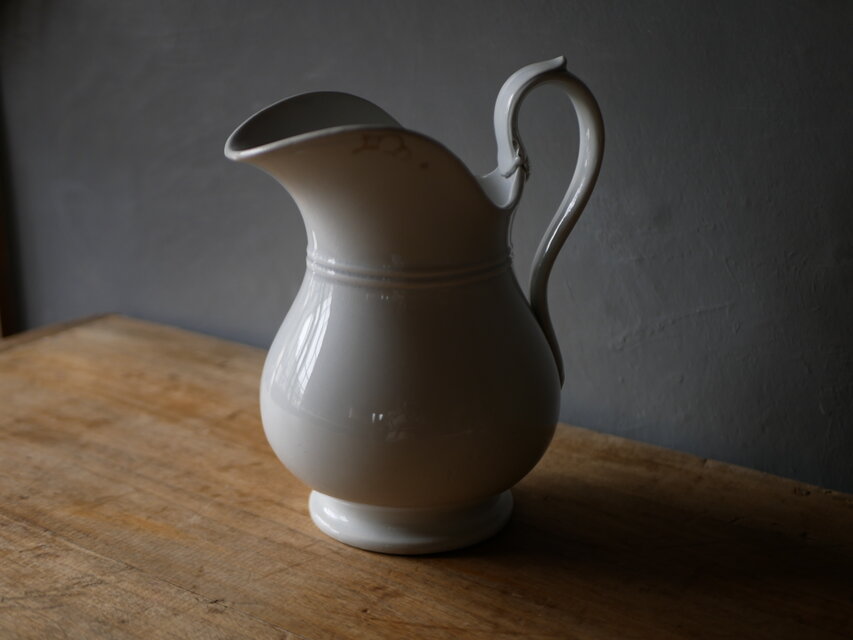 希少ピシェ　 クレイユモントロー フランスアンテーク クレイユモントロー フランスアンティーク ピッチャー ピシェ 花器
