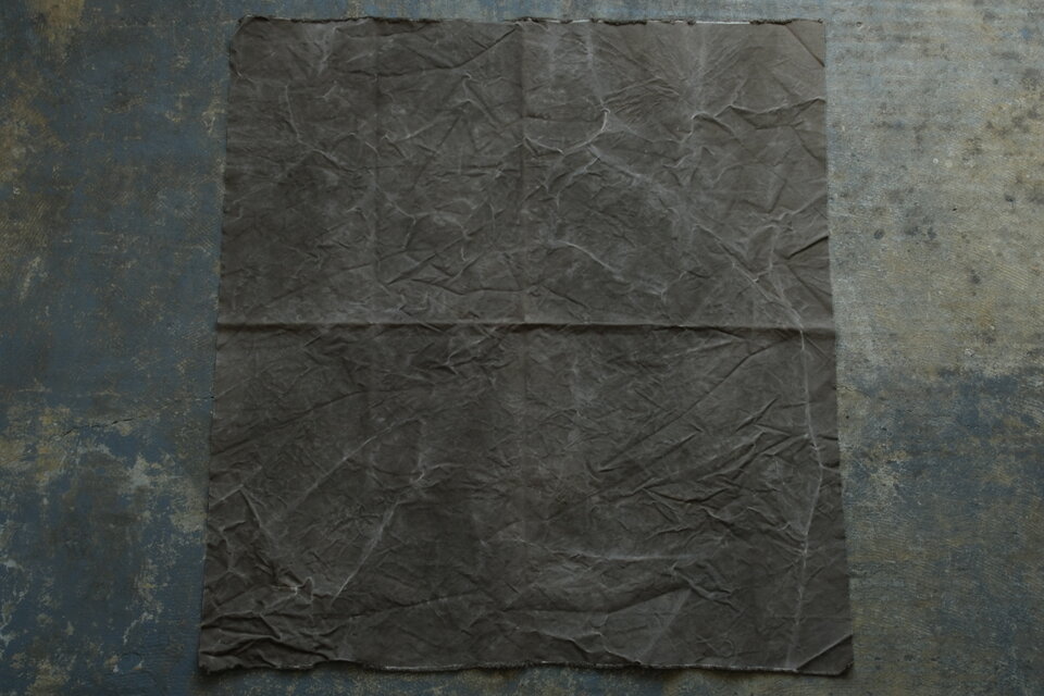 コーヒー染め大判布　平織帆布　93×100cm ＜D＞