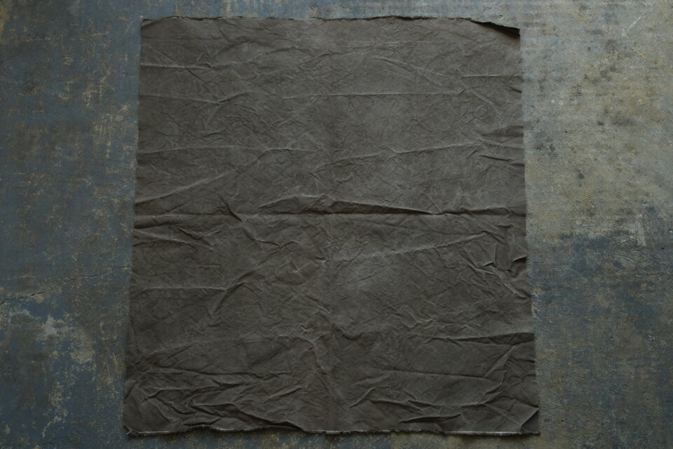 コーヒー染め大判布　平織帆布　92×100cm ＜E＞