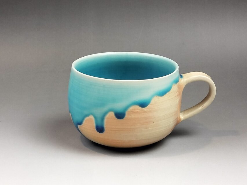 トルコ青カップ(薪窯)