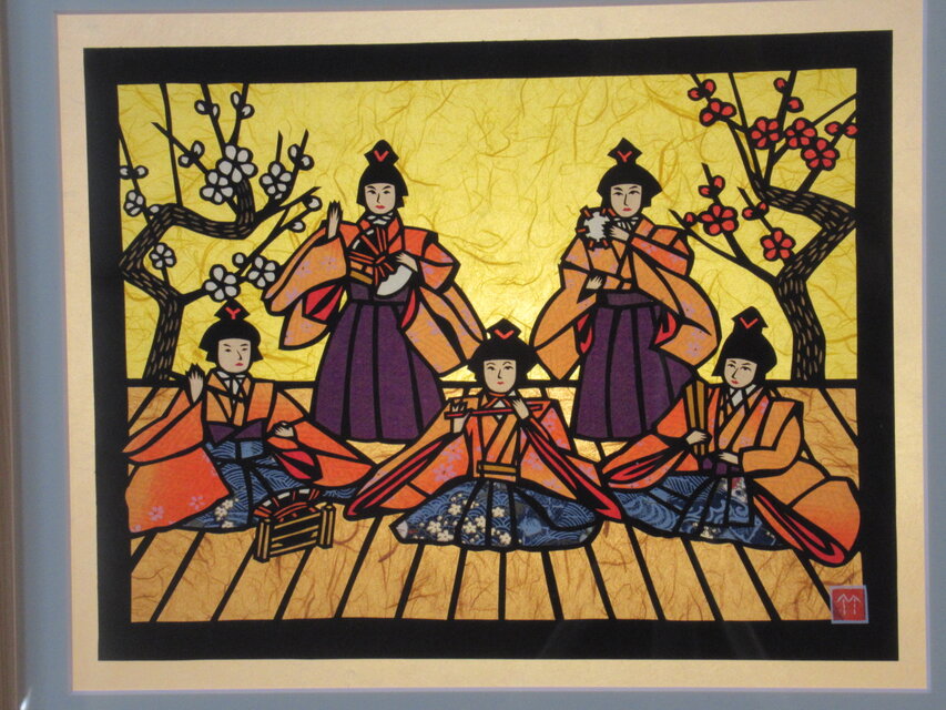 愛妻雛 組子と切り絵のコラボ 参考作品 非売品 | iichi 日々の暮らしを