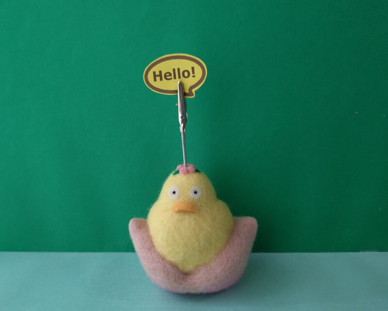 【Sanbongiさまオーダー】羊毛フェルトのももぴよメモスタンド