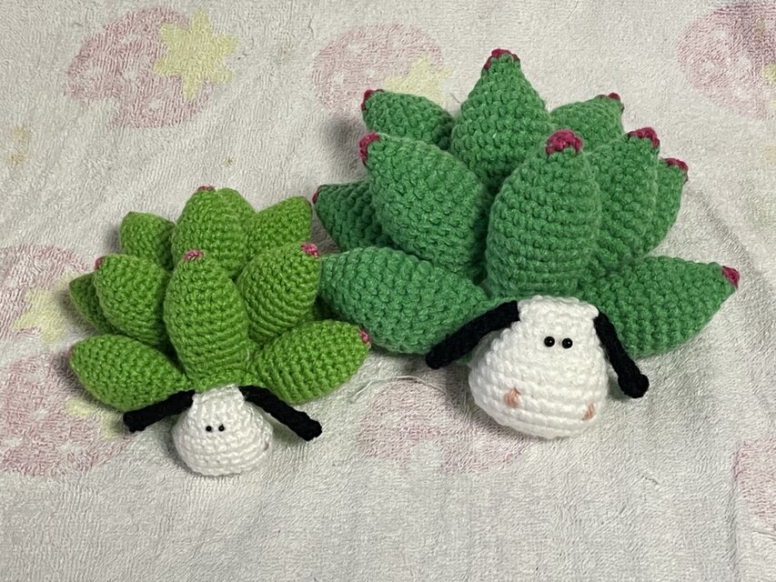 かぎ針編み海洋生物ウサギウミウシかわいい編みぐるみ (L サイズ)