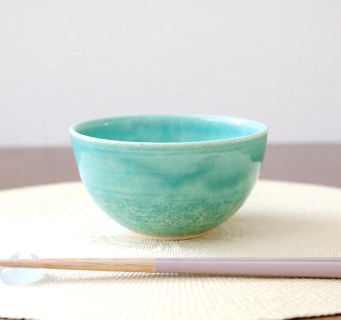 トルコ青釉の飯碗 ＊ ６