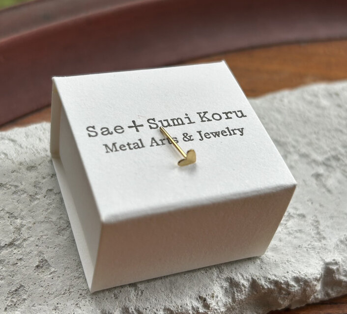 小さなハートの純金ピアス◇K24 Pure Gold Heart◇純金スタッドピアス