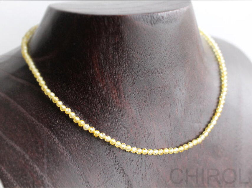 キュービックジルコニア(イエロー） ネックレス / SV925