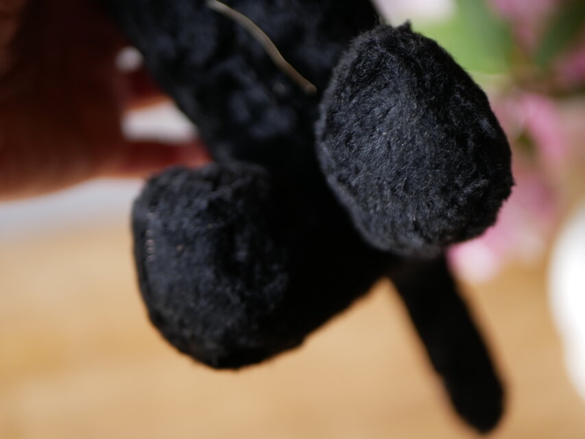 ベロを出した黒いワンちゃん ぬいぐるみ フランスアンティーク | iichi