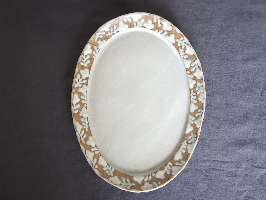 楕円皿　『Floral Pattern 』