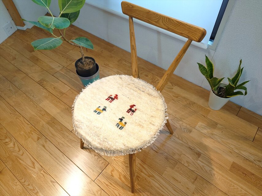 ペルシャ ギャッベ ミニマット 円形 40.5Φ40cm 円形 丸型 ペルシャ ギャッベ ミニマット 円形 40.5Φ40cm 円形 丸型