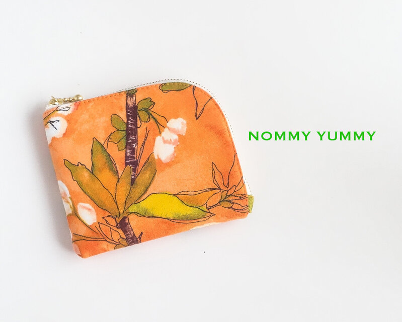 L字ファスナーミニ財布   桜の花 ＊489＊