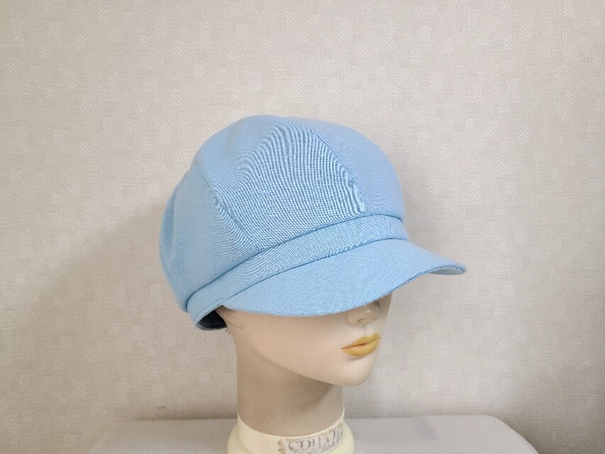 魅せる帽子☆ポコポコ織りが可愛いキャスケット～スカイブルー | iichi