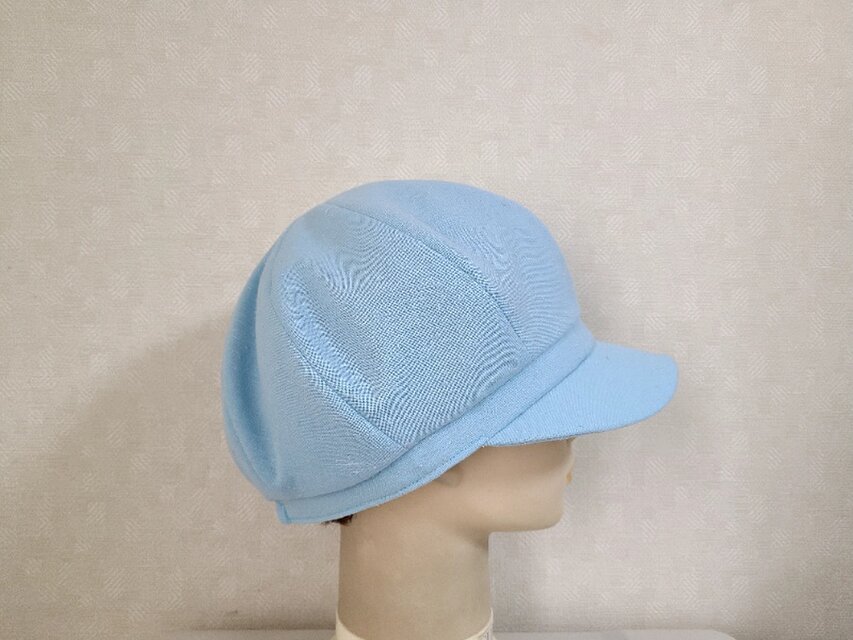 魅せる帽子☆ポコポコ織りが可愛いキャスケット～スカイブルー | iichi
