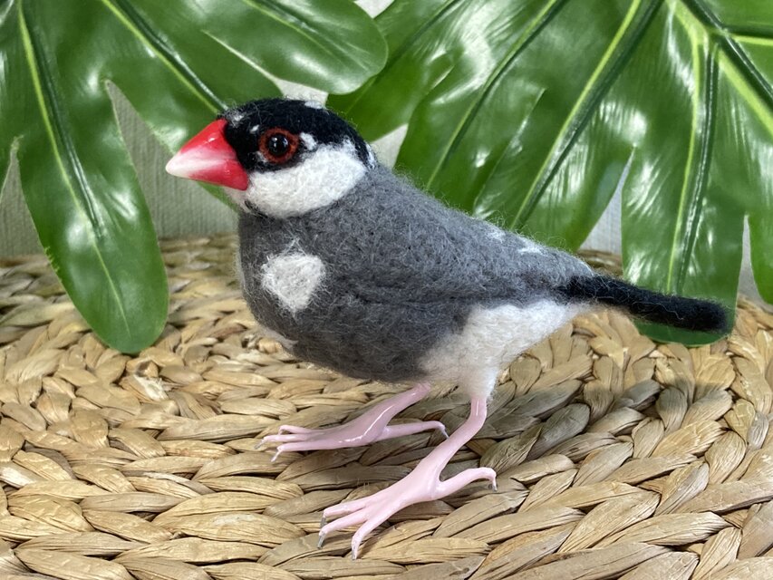 ☆mi様オーダー品☆ 羊毛フェルト桜文鳥 | iichi 日々の暮らしを