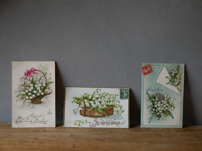 MUGUET  鈴蘭　すずらん　ポストカード　アンティークのある生活