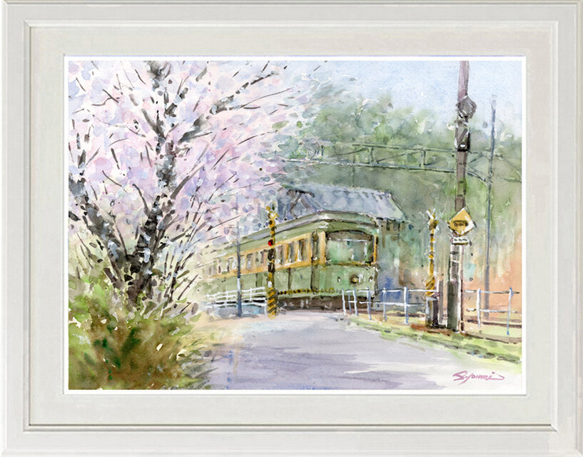 水彩画原画 桜と江ノ電・極楽寺付近 #659 | iichi 日々の暮らし 水彩画原画 桜と江ノ電・極楽寺付近 #659 | iichi 日々の暮らし