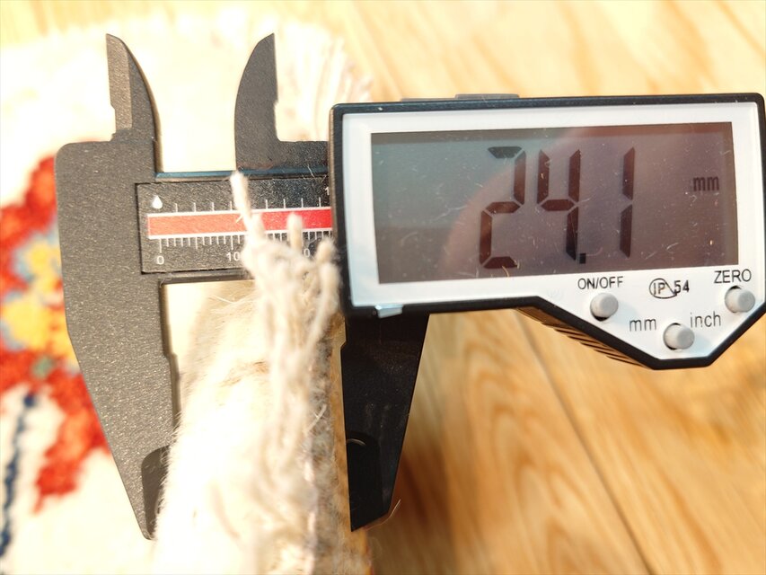 iichi限定目玉品】 ペルシャ ギャッベ 玄関マット 88Φ60㎝ 小判