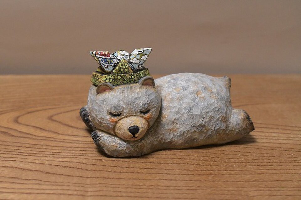 五月人形、兜のクマちゃん