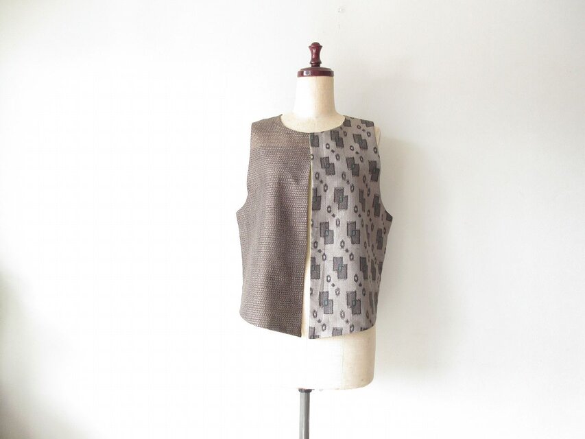 ☆大島紬着物ベスト☆リバーシブル♪