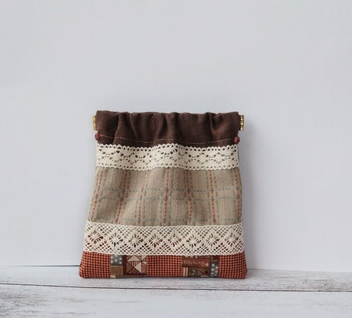 パッチワーク　バネポーチ　C