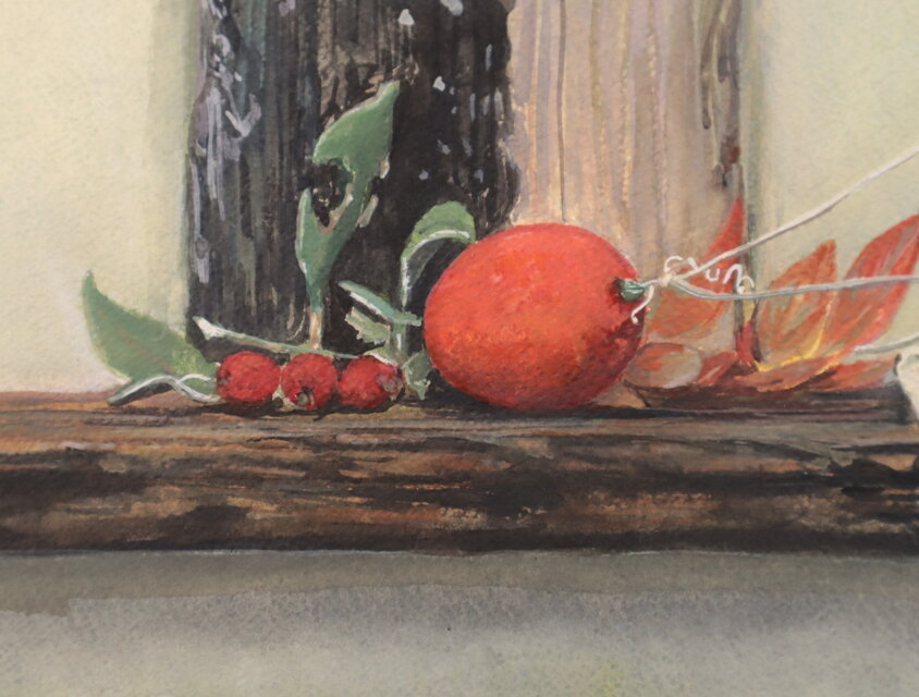 水彩「烏瓜のある静物」 | iichi 日々の暮らしを心地よくする