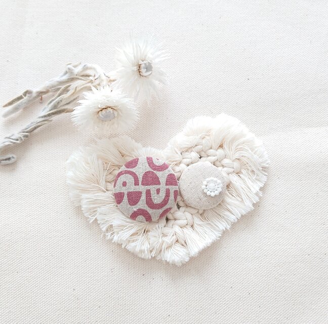 ★くるみボタンブローチ★