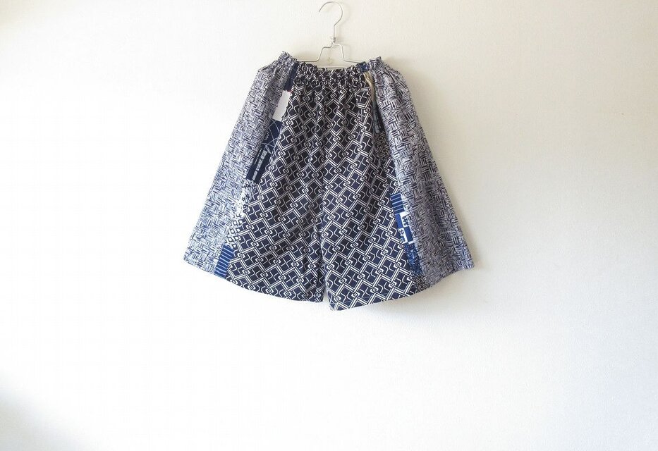 ☆浴衣ガウチョパンツ(丈短め)☆パッチワーク♪/31kg070