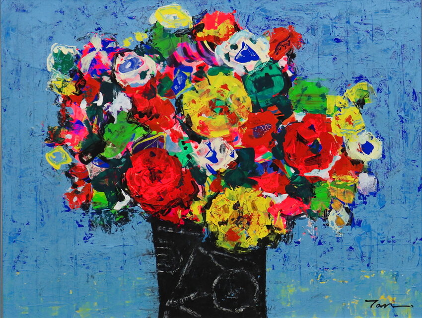 Flower hat 絵画原画 hat Flower 絵画原画