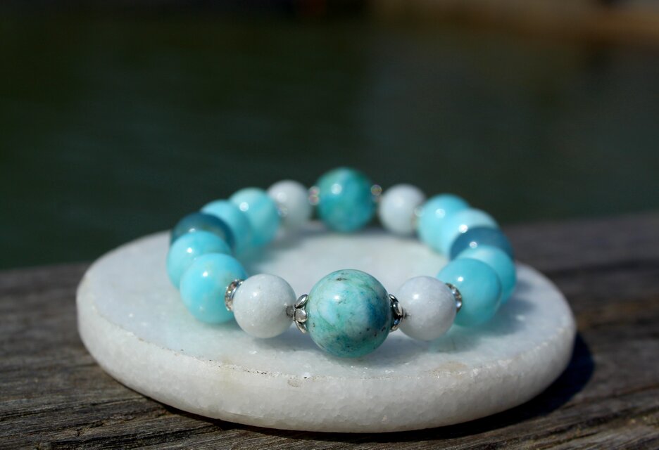 ヘミモルファイトAAA級 セレスタイト アクアンティンカルサイト 心の傷