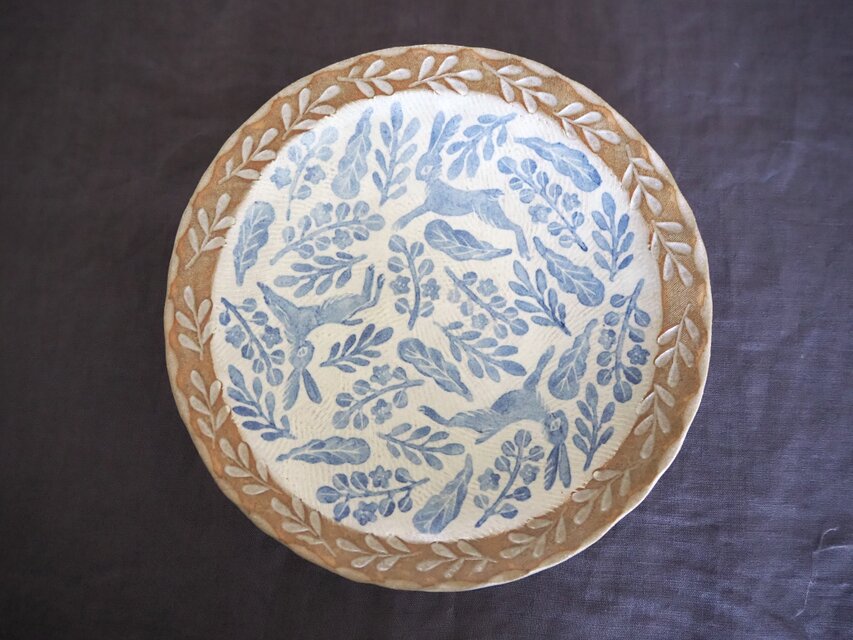 パスタ皿　『野あそび』