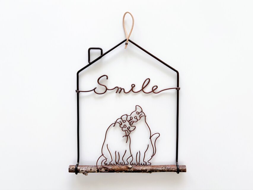 【 受注制作 】仲良し猫のSmile ホームオーナメント