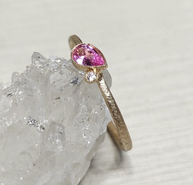 pink sapphire＊K10 ring | iichi 日々の暮らしを心地よくする