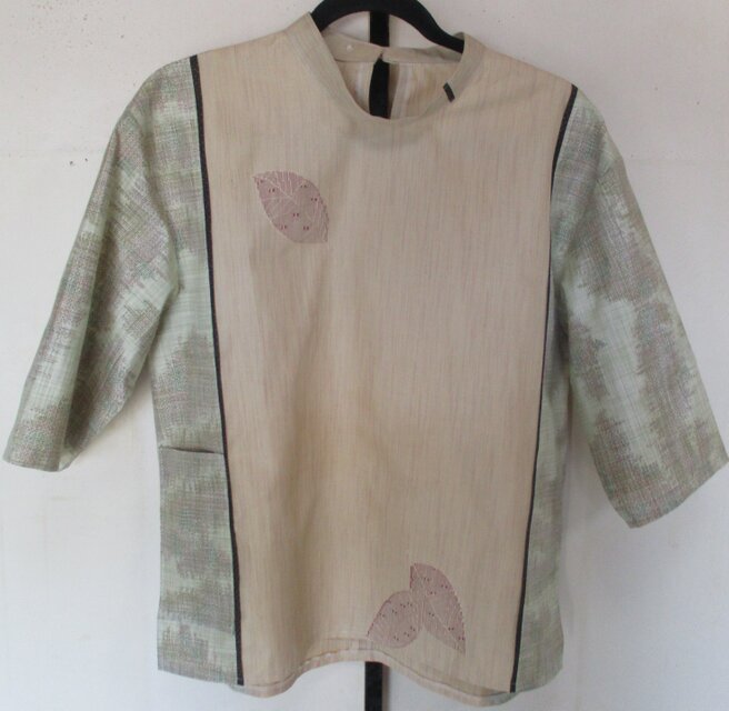 ８２２７　紬の着物で作ったプルオーバー　#送料無料