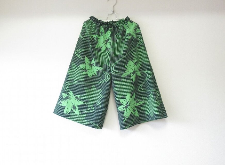 ☆浴衣ガウチョパンツ☆もみじ柄♪/31kg074