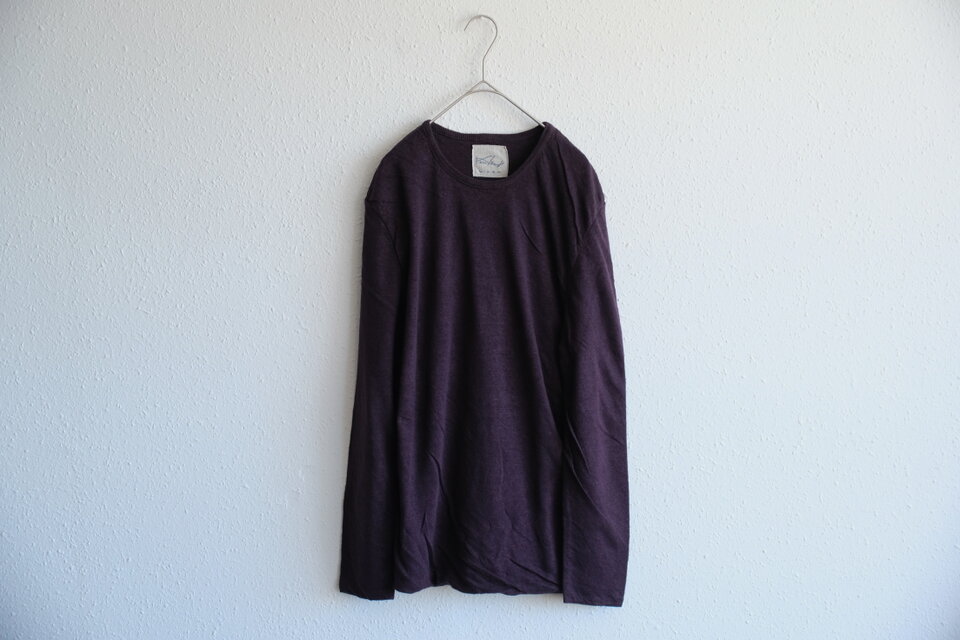 リネンニット mens/L 長袖プルオーバー（ミュール）