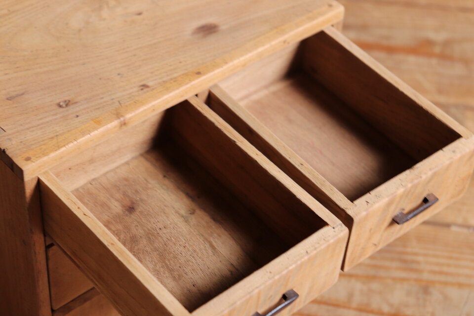 №033 木製針箱 小物入れ 小引き出し 古道具 古雑貨 道具箱 53739