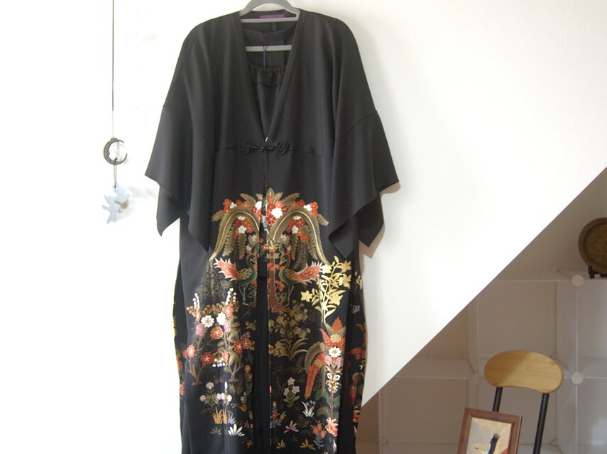 展示品 向かい鳥の留袖ドレス＊三点セット 着物リメイク | iichi