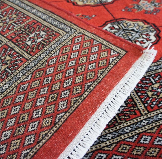 パキスタン絨毯 ハイクオリティ ボハラデザイン 200x136cm 厚み0.82cm