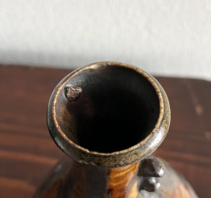 赤膚焼き（奈良県） 花入れ在銘有り yk278 | iichi 日々の暮らしを