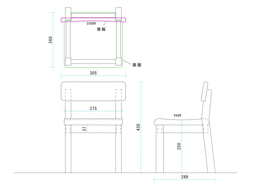 【r***o様サイズオーダー】 キッズチェア kidsch01-wal