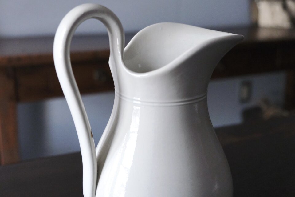 フランス アンティーク　ピッチャー フランスアンティーク陶器ピッチャーW1(K-ce 235)<span style