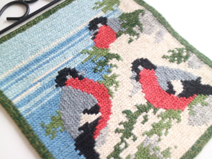 スウェーデンタペストリー 北欧スウェーデン 1980s 手織りTapestry タペストリー 壁掛け