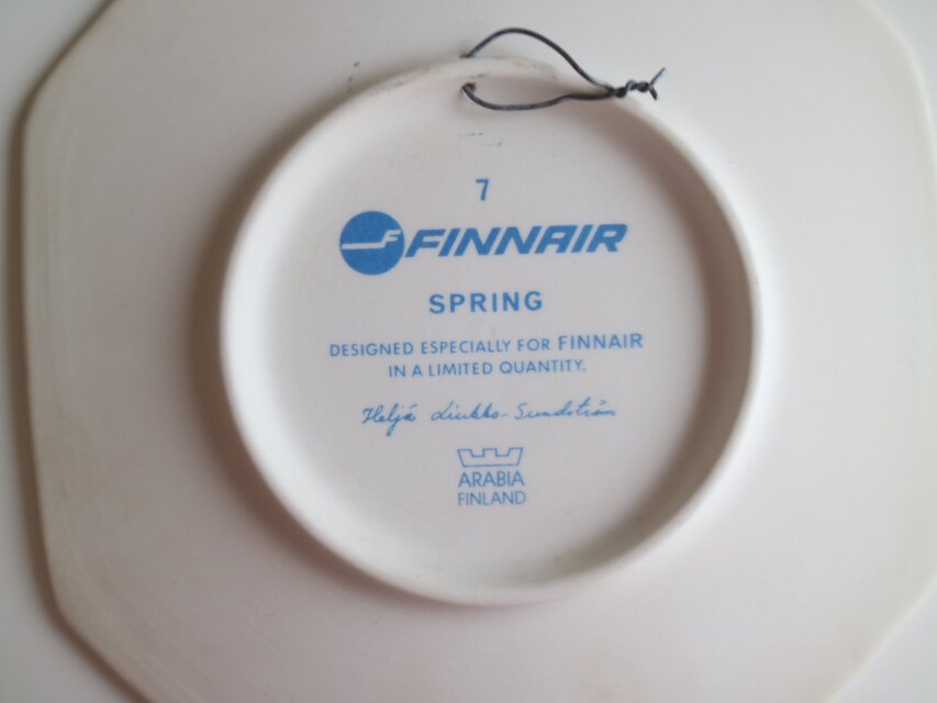 アンティーク陶板　フィンランド ☆【一点物】Birger Kaipiainen DUETTO Arabia Display Plate