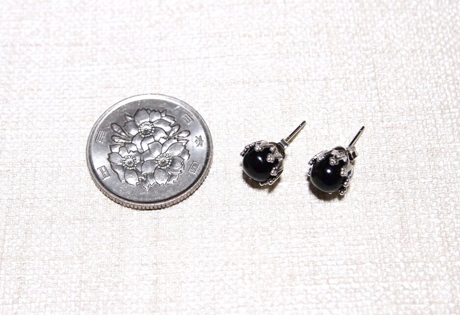 cloverサイロメレーンデンドライト×黒水晶ピアス✧14kgf✧モリオン cloverサイロメレーンデンドライト×黒水晶ピアス✧14kgf