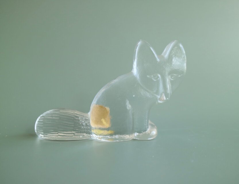 Royal Krona / Lisa Larson リサ・ラーソン / クリスタルガラスのオブジェ キツネ No.5740