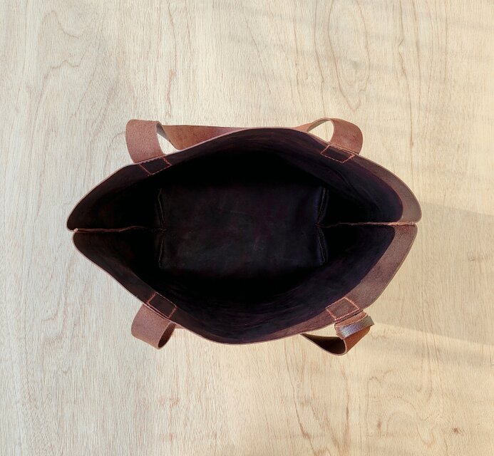 VINTAGE　本革　スエードレザー　トートバッグ　ダークブラウン　中サイズ 3b5beb3e9c33901ce531034504ad76