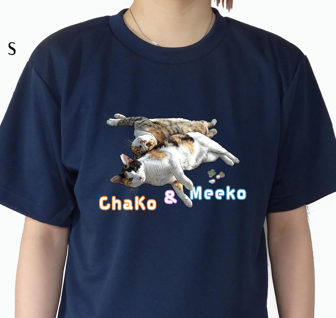 オーダーメイド/うちの子/ドライTシャツ/うちのニャンコ/イラスト/オリジナル/ねこ/贈り物に/プレゼントに/名入れ